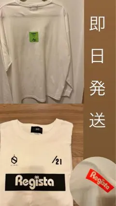 Regista /21 ホワイト 長袖ロンTシャツ