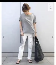 AMERICANA バック ロング ハーフ スリーブ T シャツのサムネイル