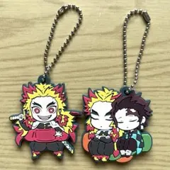 【鬼滅の刃】煉獄杏寿郎・竈門炭治郎ガチャ　ラバーマスコット