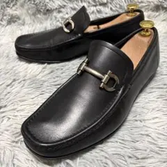 超美品》グッチ ホース ビット ローファー シェリーライン レザー 黒