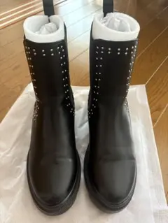 EVOL スタッズ付　ブラック　サイドゴア　ショートブーツ　Mサイズ 超美品