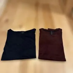 nitca黒 赤茶 Tシャツ 2枚セット