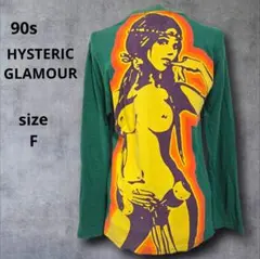 希少 90s ヒステリックグラマー ロンT ヒスガール ビッグプリント y2k