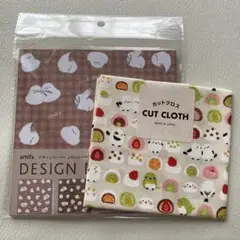 amifa シマエナガ　デザインペーパー　カットクロス　２点セット