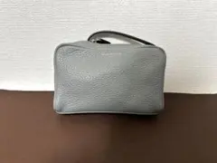トゥモローランド シュリンクレザー ミニショルダーバッグ サコッシュ グレー