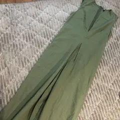 カーキ　サロペット　M