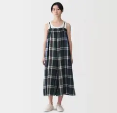 無印良品　マドラスチェック　サロペットのサムネイル