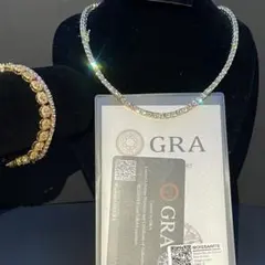 ✨黄金比✨ VVS モアサナイト テニスチェーン セット - メルカリ