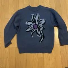花柄ニット ネイビーMサイズのサムネイル