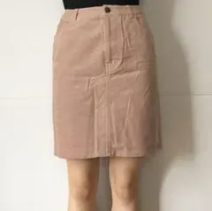 美品 コーデュロイ 膝上スカート アースカラー パステルカラー 古着 ガーリー