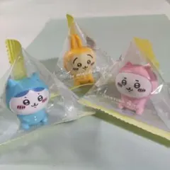 ちいかわ インテリアミニフィギュア パジャマパーティーズ　うさぎ　ハチワレ　3点