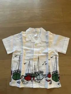 Janie and Jack ボートプリント 半袖シャツ