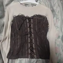 axes 重ね着ビスチェ風トップス