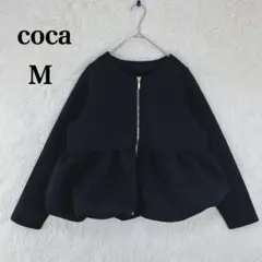 【コカ】長袖カットソー バウンススウェット バルーンヘム アウター M ブラック