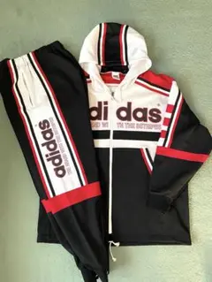 adidas トラックジャケット フーディー セットアップ　90年代　デサント製のサムネイル