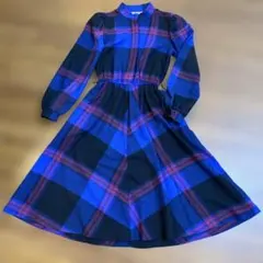チェック柄ロングワンピース 【USA製】BETSY’S THINGSヴィンテージ