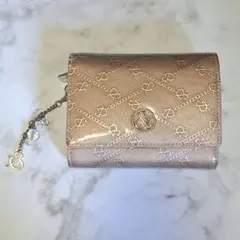 PINKY＆DIANNE 折財布 エナメル ラメ ピンク