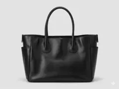 黒いレザートートバッグ　　A4収納可能