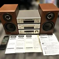 DENON ミニコンポ D-F100 本体 スピーカーセット（リモコン取説付属） DENON ミニコンポ D-F100 本体 スピーカーセット（リモコン取説付属
