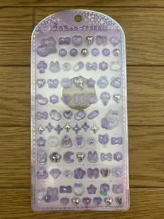 うるちゅるプチシール　ボンボンドロップシール　パープル　紫　くまさん