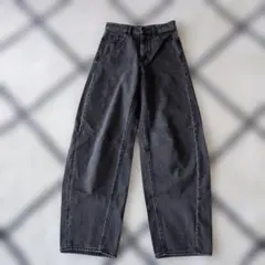 GU バレルレッグジーンズ S 丈長め