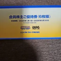 株主優待券 6枚 セントラルスポーツ - メルカリ