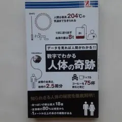 『数字でわかる人体の奇跡』数字でわかる人体の奇跡研究会・著/(株)アントレックス