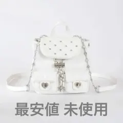evelyn ビジューミニリュック オフオワイト - メルカリ