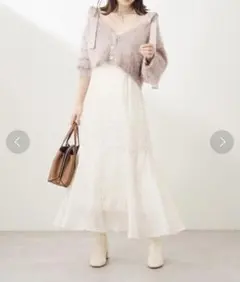 NICE CLAUP マルチWAY/リボンカーディガン+キャミワンピース