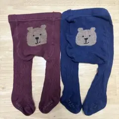 baby gap ベビータイツ クマ刺繍 2点セット