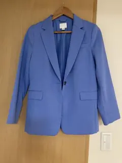 H&M テーラードジャケット XS 青、水色