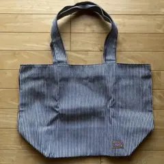 Dickies ファスナー付き トートバッグ ストライプ キャンバス地