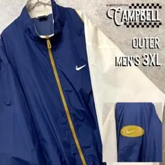 【激レア3XL☆EURO輸入90s】ナイキ スウッシュ両面刺繍ナイロンジャケット