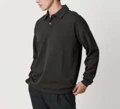 《新品》ダークグレー 長袖ポロシャツ Lサイズ