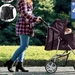訳あり❣️ 分離式 ペットカート 2WAY 折りたたみ ブレーキ付 多頭飼い