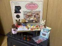 シルバニアファミリー バースデーパーティーセット！廃盤品　レア　人形他3体付き！