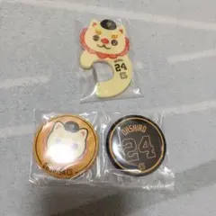 エニマイくじ　ジャイアンツ　24　大城 カラビナ・缶バッジセット D E賞