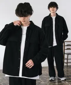 コーデュロイセットアップ CPOシャツジャケット＆イージーワイドパンツ