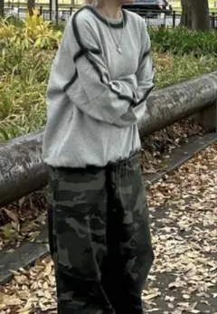 XU DOG AONE painted mtm スウェット グレー