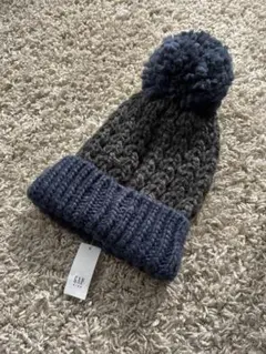 GAP★ニット帽★グレー&ネイビー★新品未使用タグ付★52〜54cm
