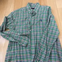 Ralph Lauren グリーン チェック ボタンダウンシャツ