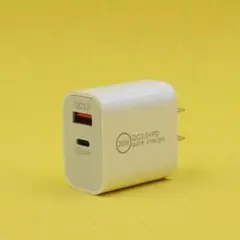 高速充電器 USB+Type-C ACアダプタータイプC ２ポート