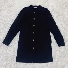 Dw2R レディース ロングコート M 花柄 アウター コットン ストレッチ