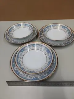 廃盤・新品未使用】ノリタケ ハナリンス 小皿5客エメラルドグリーン