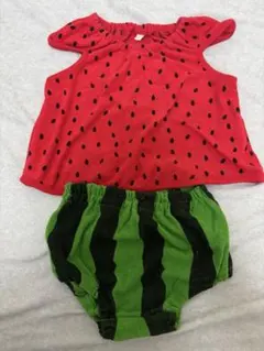 スイカ柄 ベビー服セット
