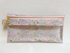 ハンドメイド⭐︎ラミネートクリアポーチ⭐︎リバティ①