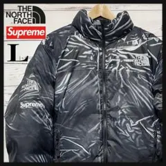 Supreme ノースフェイス　ダウン　ヌプシ　騙し絵　Nuptse パーカー