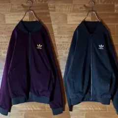 adidas リバーシブル　トラックジャケット　ジャージ　アート　ストライプ