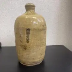 壷■古信楽灰被窯変瓶 古壺 灰釉涙艮 土物 花瓶花器 オブジェ時代物 骨董品■ 壷□古信楽灰被窯変瓶 古壺 灰釉涙艮 土