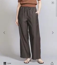 ツイルパッチポケットイージーパンツ ウォッシャブル― ブラウン　Lサイズ